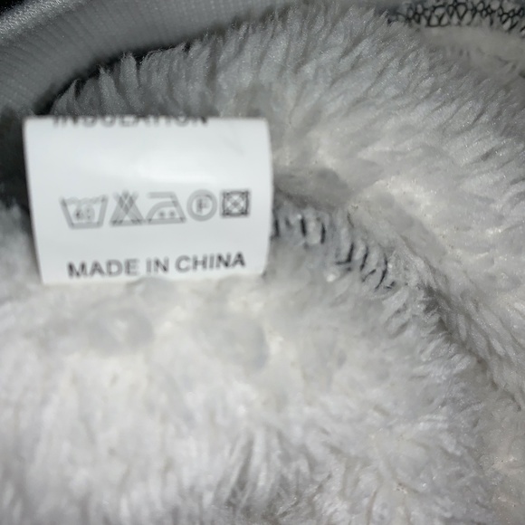 Brown and White Fleece Jacket Fuzzy Warm Pullover with Hood - Picture 7 of 10